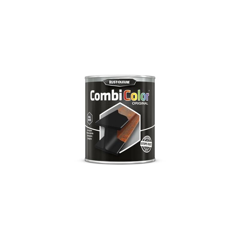 Rust-oleum - Peinture anti-rouille combicolor - noir satiné ral 9005 - 750 mL