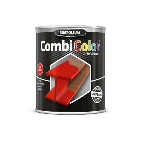 Peinture anti-rouille COMBICOLOR - rouge signalisation RAL 3020 - 750 mL - RUST-OLEUM