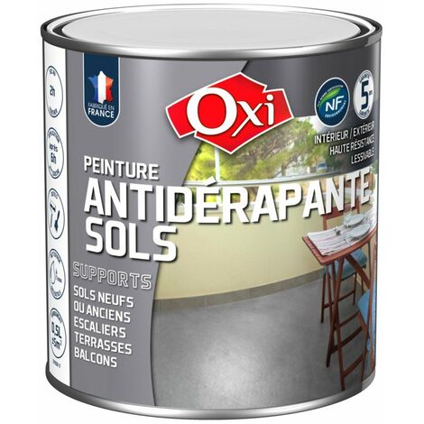 Peinture antidérapante microporeuse satinée 1L – Rendement 10m²/L – Résistante aux UV et aux passages répétés – Intérieur et extérieur