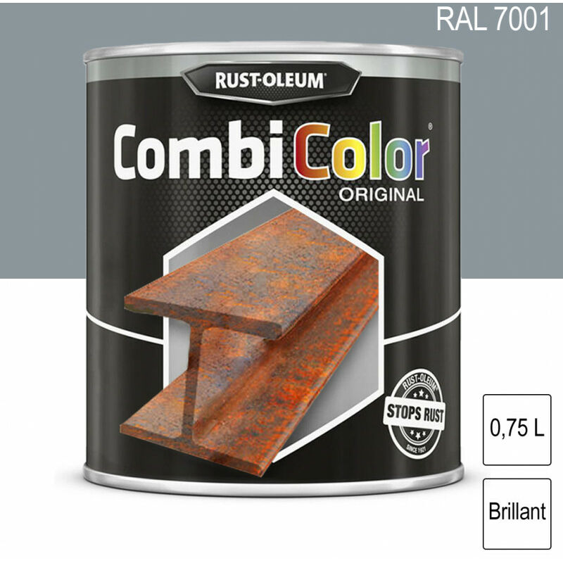 Rust-oleum - Peinture fer CombiColor Original ral 7001 Gris argent brillant 750ml