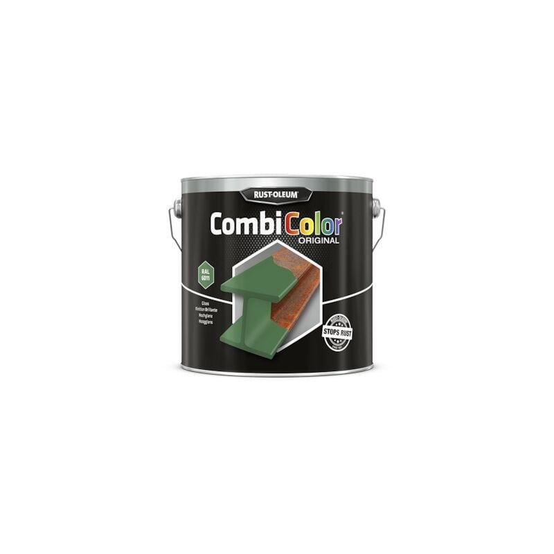 Peinture anti-rouille combicolor - vert réséda ral 6011 - 2.5 l Rust-oleum