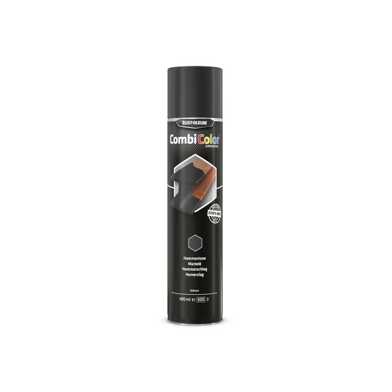 Rust-oleum - Peinture anti-rouille combicolor hammertone aérosol - noir martelé - 400 mL