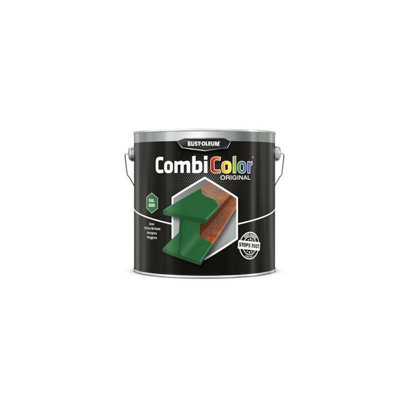 Peinture anti-rouille combicolor - Vert émeraude ral 6001 - 2.5 l Rust-oleum