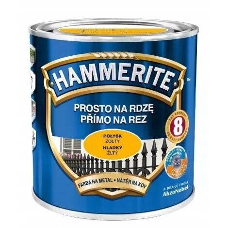 Peinture antirouille Hammerite 0,7 l Jaune brillant, anticorrosion et protectrice pour métaux