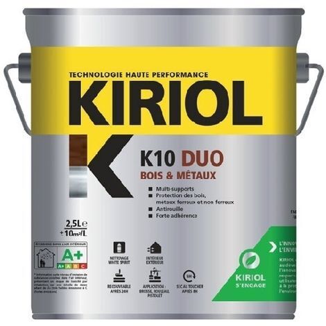 Peinture antirouille K10 Duo COMUS Brillant Blanc 2.5L - A005355