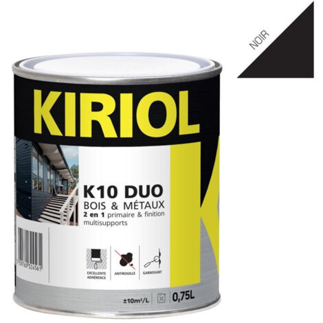 Peinture antirouille K10 Duo COMUS Mat Noir 0.75L - A005358