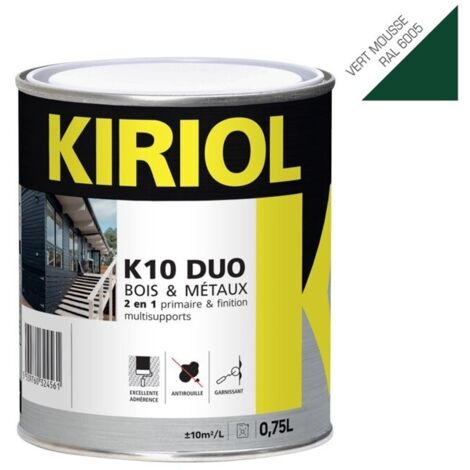 Peinture antirouille K10 Duo COMUS Satin Vert mousse 0.75L - A005376