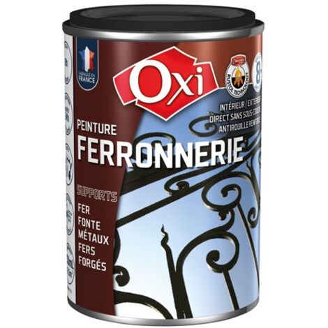 Peinture antirouille noire velours 250ml – Finition durable pour métal – Excellente adhérence RAL 9005 – Émissions A+ – OXI