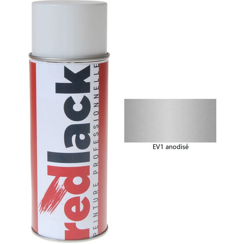 Peinture aérosol Finition Gris EV1 anodisé multisupport Redlack