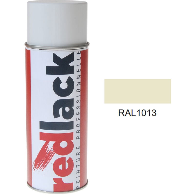 Redlack - Peinture aérosol Blanc perlé ral 1013 Mat multisupport