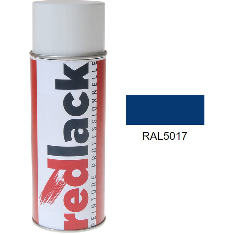 Peinture aérosol Bleu signalisation ral 5017 Mat multisupport Redlack