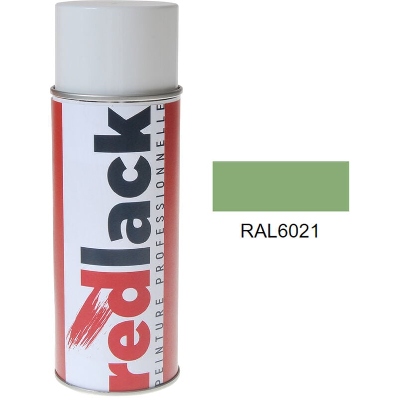 Peinture aérosol Vert pâle ral 6021 Brillant multisupport Redlack