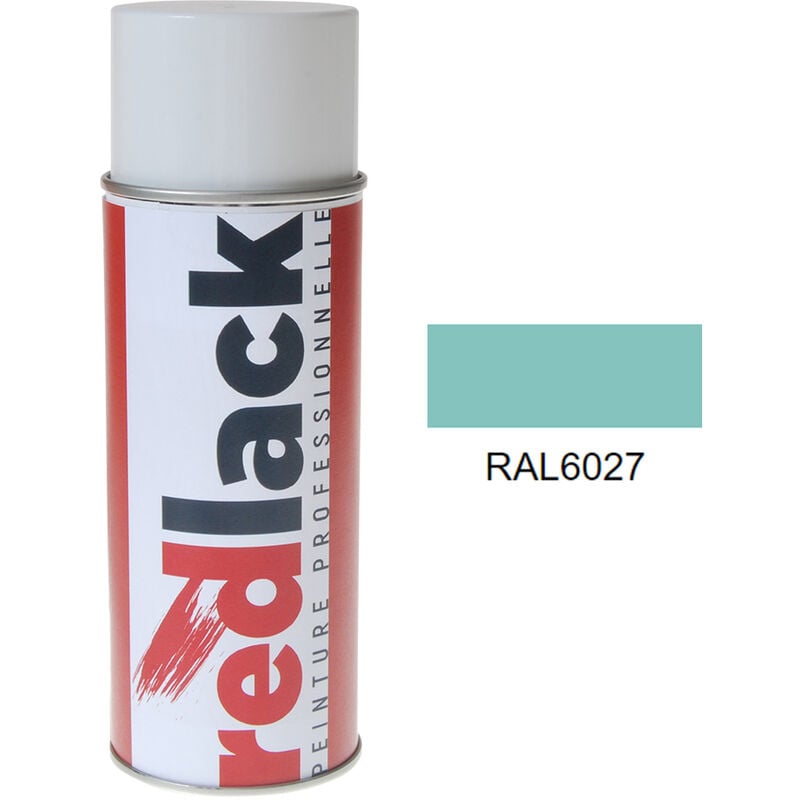 Peinture aérosol Vert clair ral 6027 Brillant multisupport Redlack