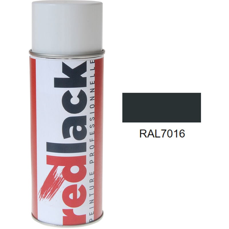 Peinture aérosol Gris anthracite ral 7016 Mat multisupport Redlack