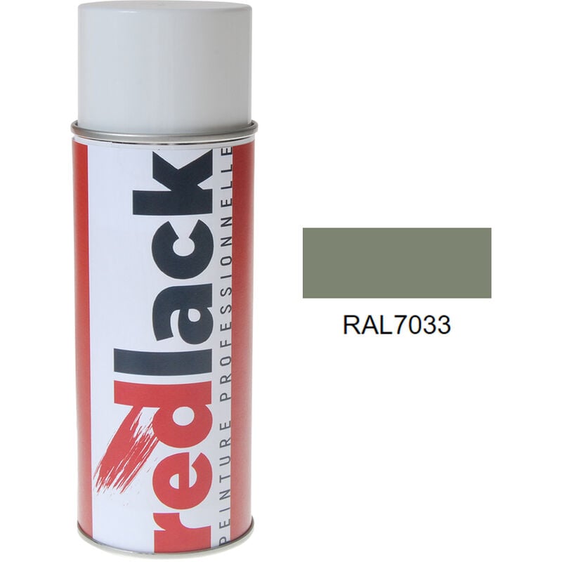 Peinture aérosol Gris ciment ral 7033 Mat multisupport Redlack
