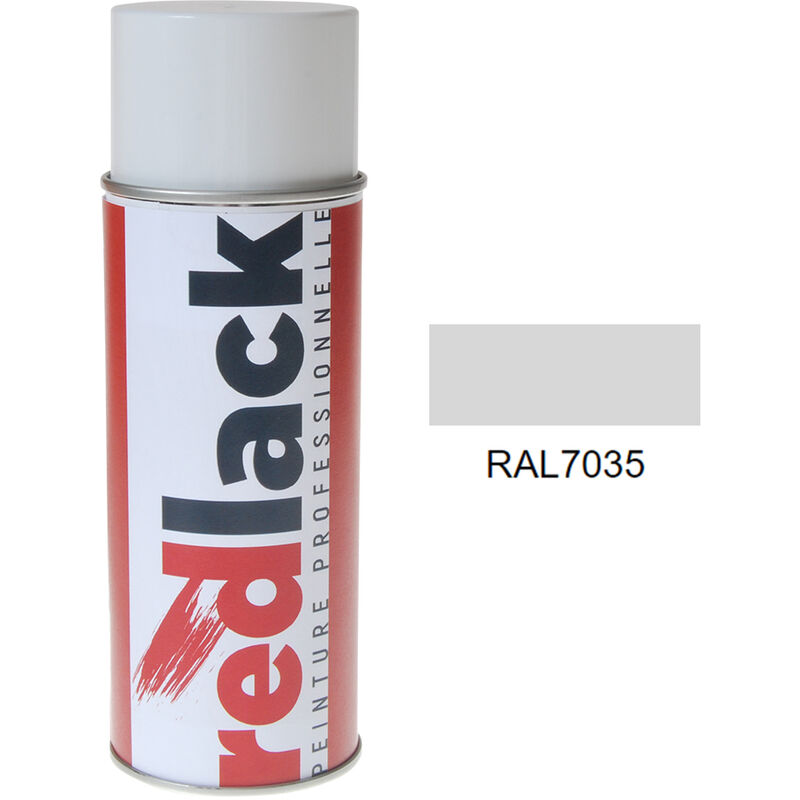 Redlack - Peinture aérosol Gris clair ral 7035 Mat multisupport