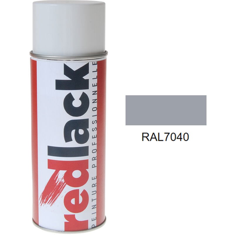 Redlack - Peinture aérosol Gris fenêtre ral 7040 Satiné multisupport