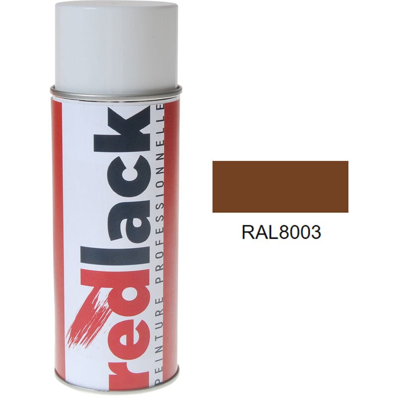 Peinture aérosol Brun argile ral 8003 Brillant multisupport Redlack
