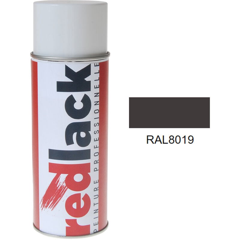 Peinture aérosol Brun gris ral 8019 Mat multisupport Redlack