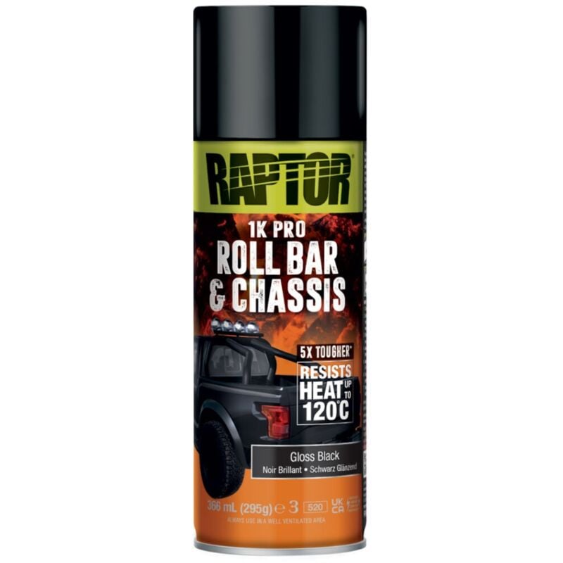 Upol - Peinture barre stabilisatrice et châssis noir brillant 366ml Raptor