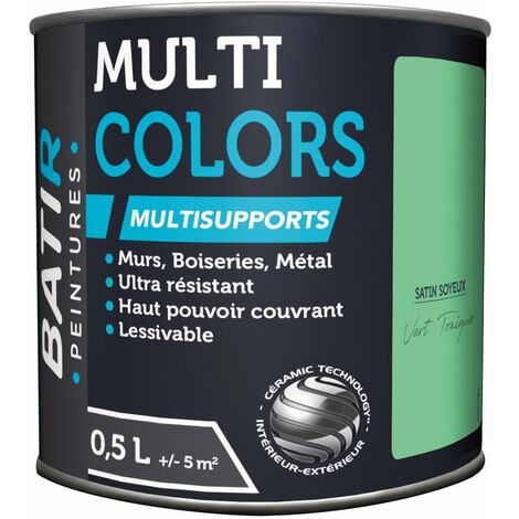 Peinture Batir Multi-supports Satin Soyeux 0,5 L 0 5l Vert Toniq