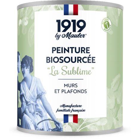 Peinture bio sourcée mur & plafond - 1L Mat Blanc - Norme NF 16640 - La Sublime 1919 by Mauler