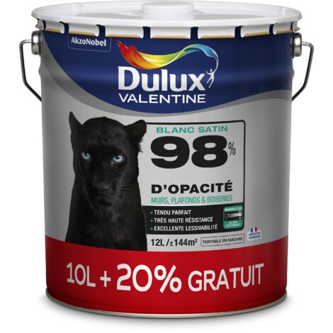 Peinture Blanche 98% Monocouche pour Murs & Plafonds - Dulux Valentine