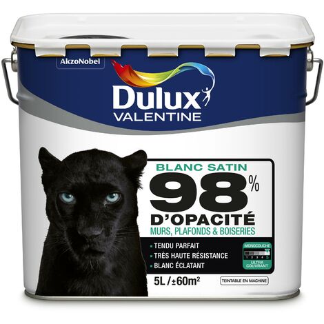 AKZONOBEL Satin 12L - pour Murs Boiseries et Plafonds - Dulux Valentine - Blanc