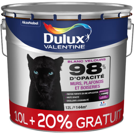 Peinture Blanche Velours pour Murs, Boiseries et Papier Peint - Dulux Valentine