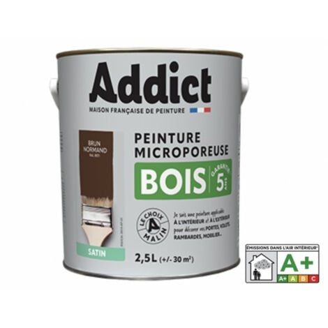 Peinture Bois 2.5 litres brun normand - ADDICT