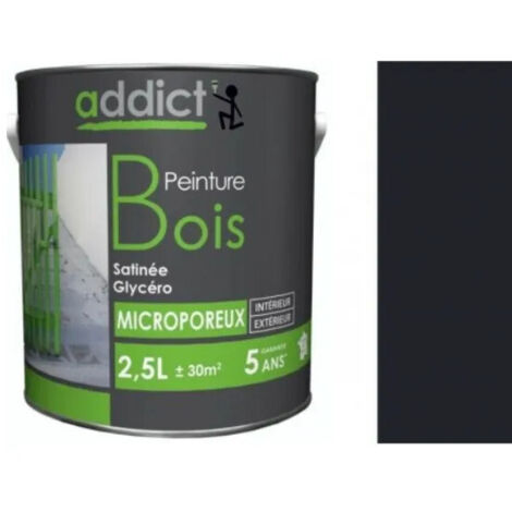 Peinture Bois 2.5 Litres Gris Anthracite - Addict