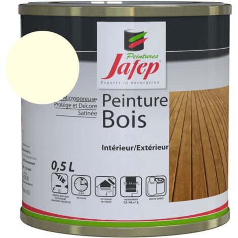 Peinture bois blanc 0.5L