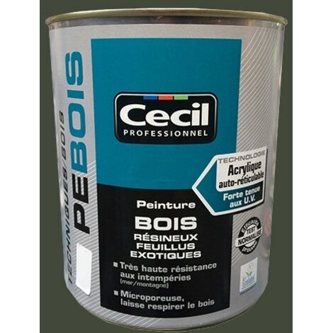 Peinture Bois 'CECIL PE BOIS' Vert Normand 0,5 L