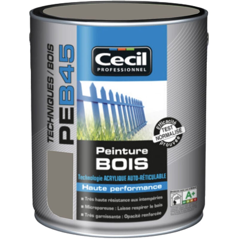 Peinture Bois Cécil Professionnel PEB45 Taupe 2,5 l