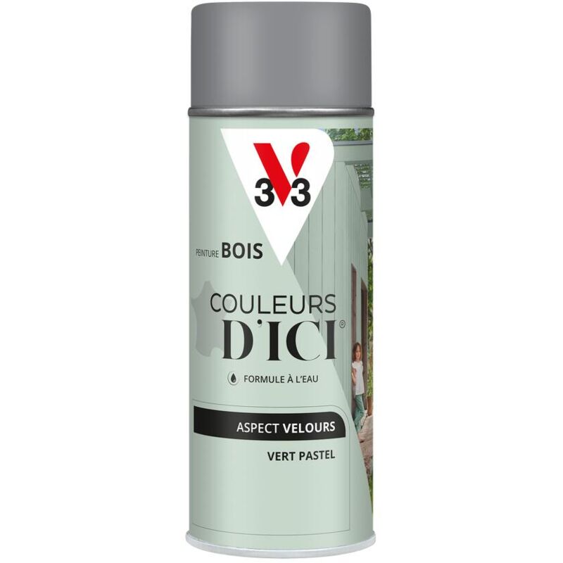 V33 - Peinture bois extérieur Couleurs d'Ici® Vert pastel Velours 400 ml