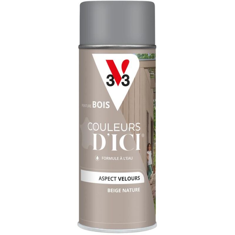 V33 - Peinture bois extérieur Couleurs d'Ici® Beige nature Velours 400 ml