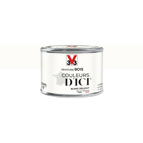 Peinture bois extérieur Couleurs d'ici® V33, blanc délicat velours 0.125 l