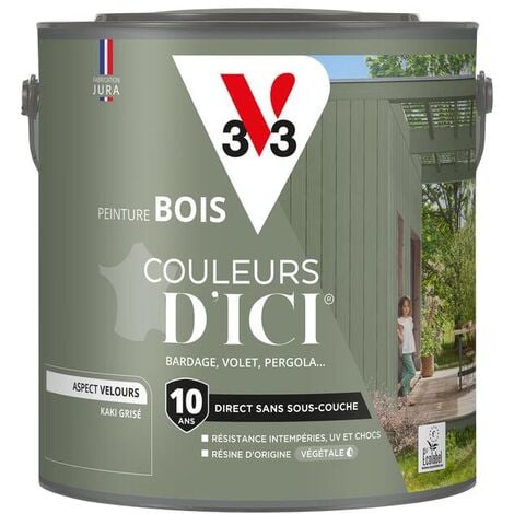 COULEURS D'ICI peinture BOIS Velours de V33 en 2 L
