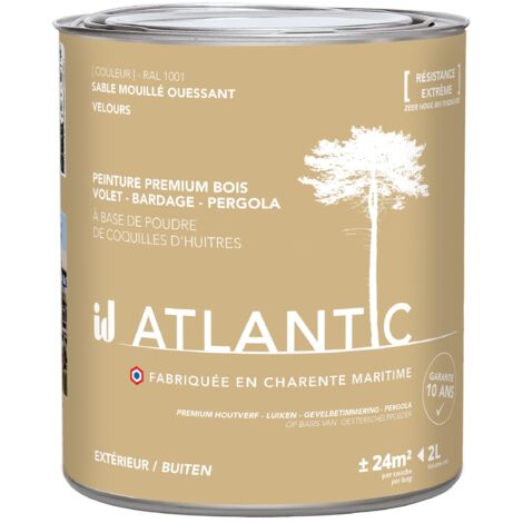 Peinture bois extérieurs - RAL 1001 Sable mouillé Ouessant - 2L - ATLANTIC