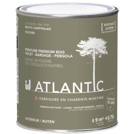 Peinture bois extérieurs - RAL 7034 mastic Saint palais - 750ML - ATLANTIC