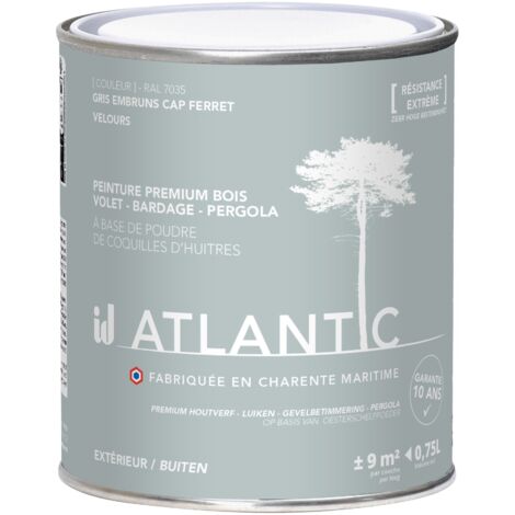 Peinture bois extérieurs - RAL 7035 Gris embruns Cap Ferret - 750ML - ATLANTIC