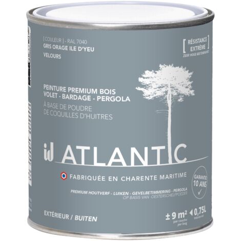 Peinture bois extérieurs - RAL 7040 Gris orage Ile d'Yeu- 750ML - ATLANTIC