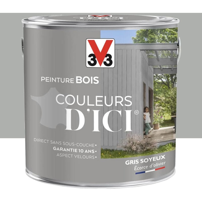 Peinture bois V33 Couleurs d'ICI Gris soyeux 2 l