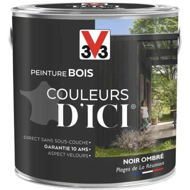 Peinture bois V33 Couleurs d'ICI Noir ombré 2 l