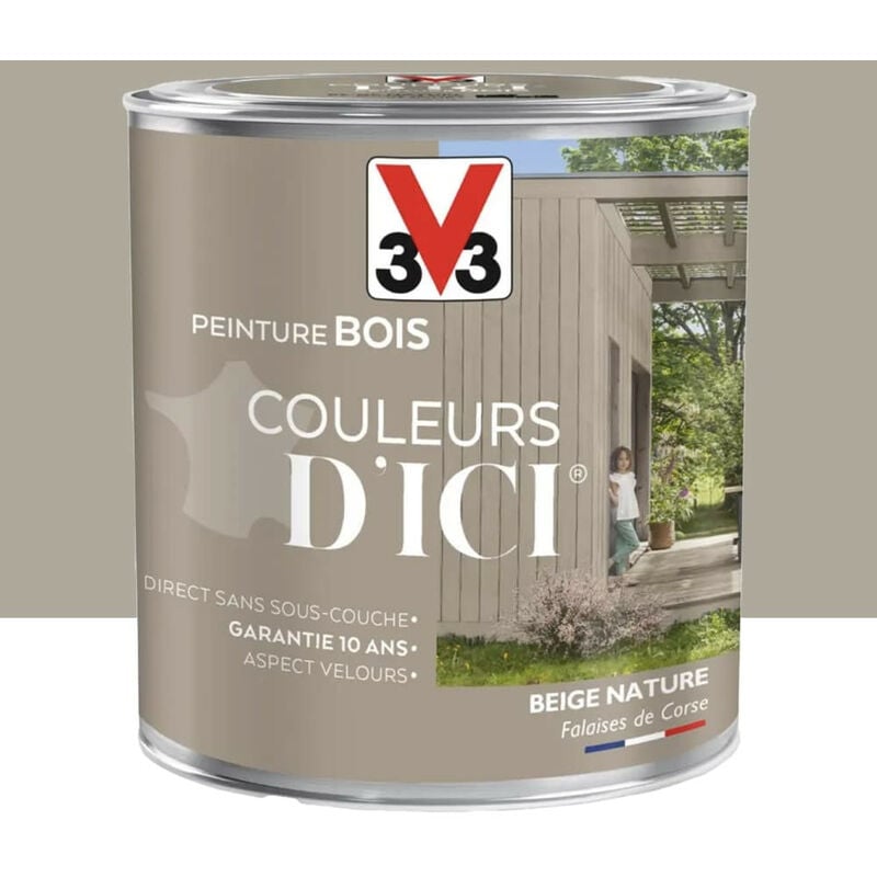 Peinture bois V33 Couleurs d'ICI Beige nature 0,5 l