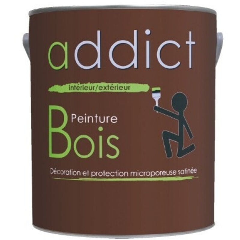 Peinture Bois 2.5 litres blanc Addict
