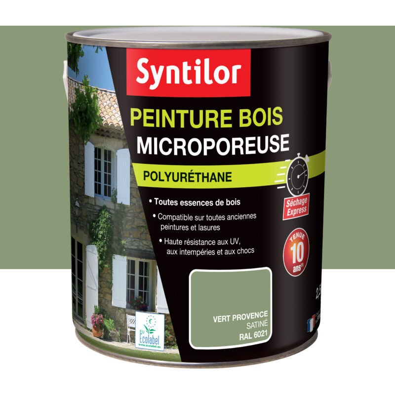 Peinture bois microporeuse vert provence ral 6021