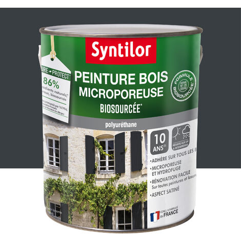 Peinture Bois Nature Protect Syntilor 2,5L Brun Normand RAL 8014 Satiné