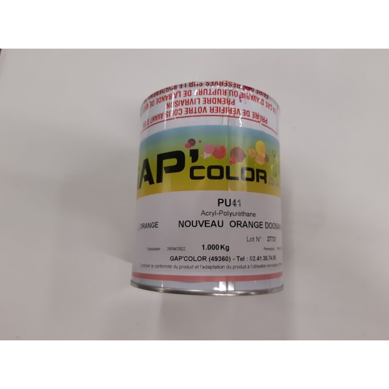 GAP - peinture brillante orange doosan 1KG