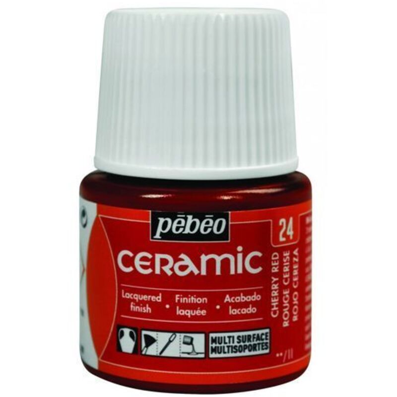 Pebeo Peinture Ceramic P&eacute;b&eacute;o 45 Ml - Rouge Cerise